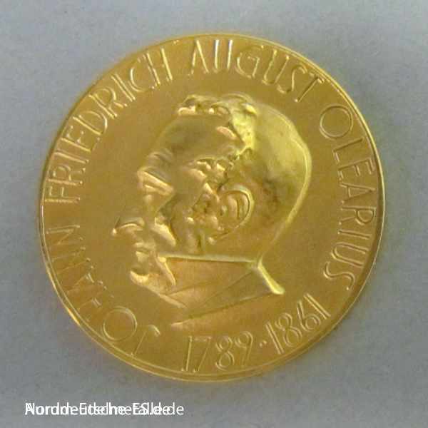 Goldmedaille Alte Leipziger Lebensversicherung Johann Friedrich Olearius
