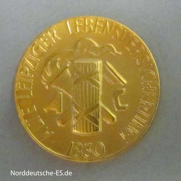 Goldmedaille Alte Leipziger Lebensversicherung Johann Friedrich Olearius