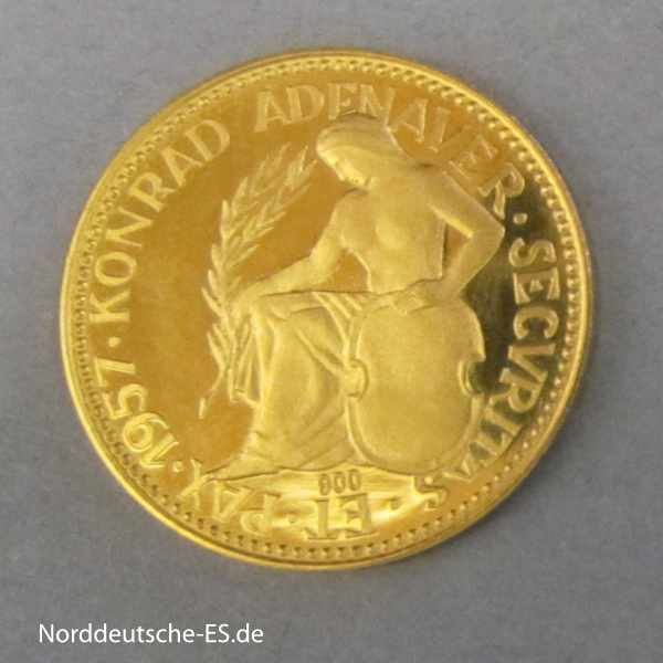 Goldmedaille Konrad Adenauer Securitas 1957