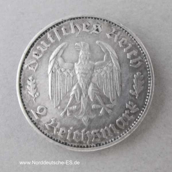 Deutsches Reich 2 Reichsmark 1934 Friedrich Schiller
