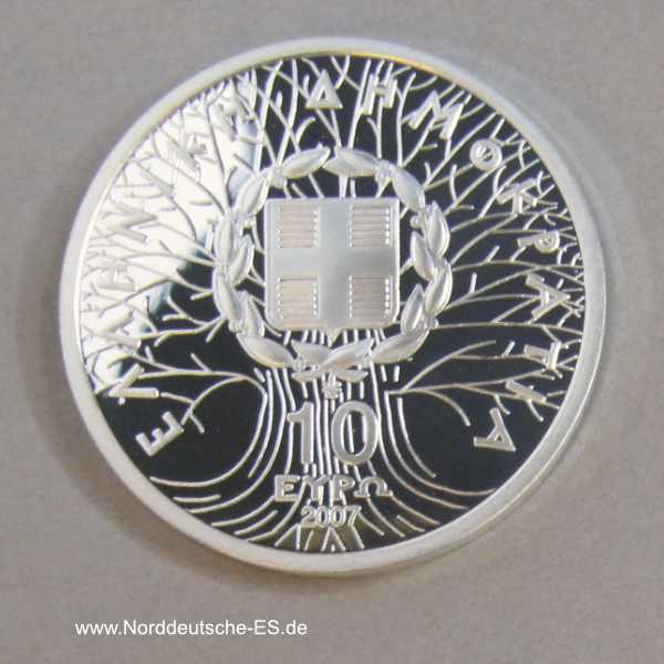 Griechenland 10 Euro Silbermünze Nationalpark Pindos 2007