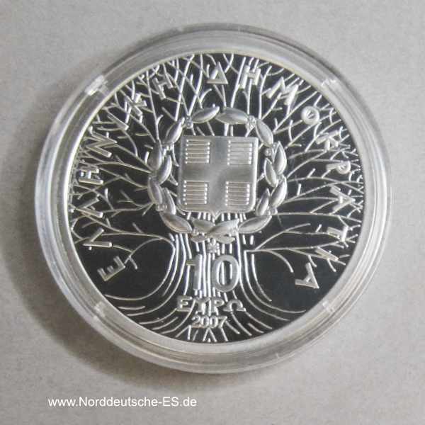 Griechenland 10 Euro Silbermünze Nationalpark Pindos 2007