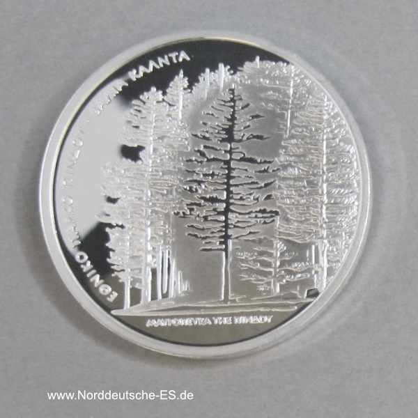 Griechenland 10 Euro Silbermünze Nationalpark Pindos Kiefernwald 2007