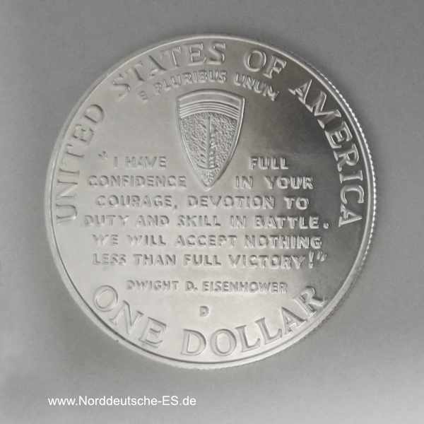 USA 1 Dollar Silbermünze D-Day 1995