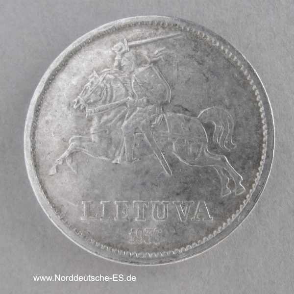 Litauen 10 Litu Silbermünze Großfürst Vytautas 1936