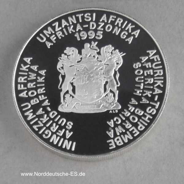 Südafrika 2 Rand Silbermünze Nations United for Peace 1995