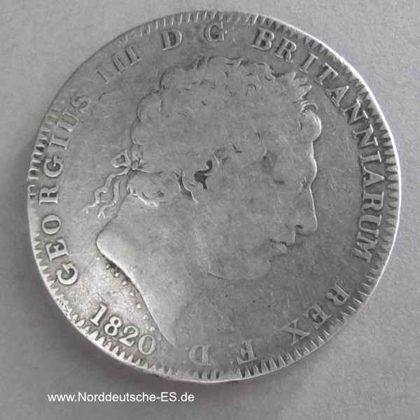 England 1 Krone Silber George III 1820