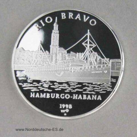 Kuba 10 Pesos 1998 Dampfschiff Rio Bravo