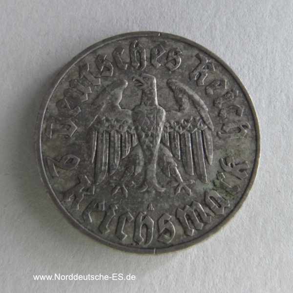 2 Reichsmark Martin Luther 1933