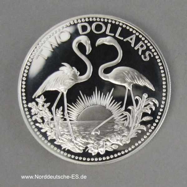 Bahamas 2 Dollars Flamingo PP 1974-1980