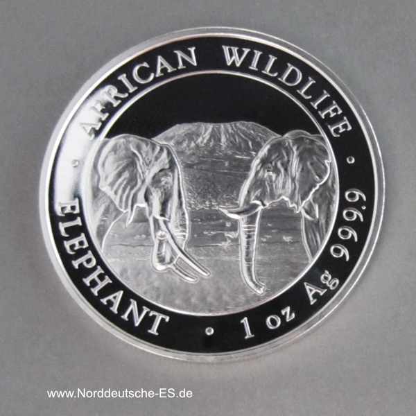 Somalia Elephant 1 oz Silber 2020 African Wildlife 100 Shillings