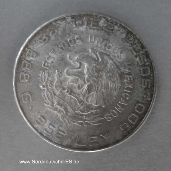 Mexico 10 Pesos 1955-1956