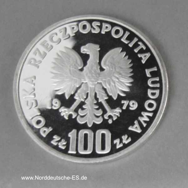 Polen 100 Zloty Silbermünze Henryk Wieniawski 1979 PP
