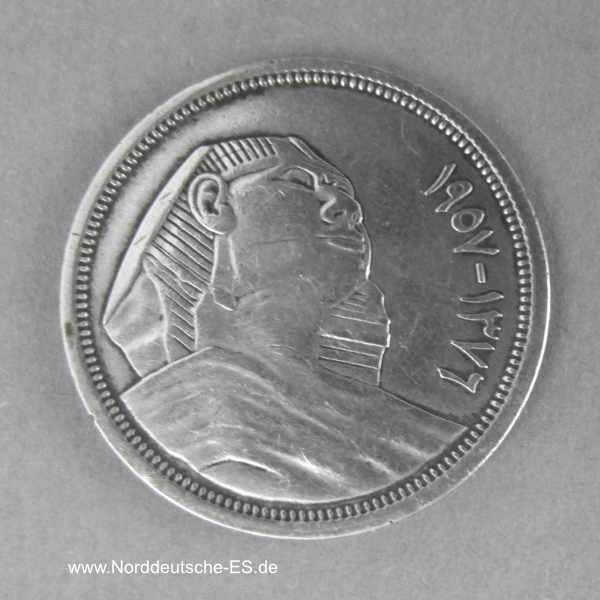 Ägypten 10 Piaster Sphinx Silbermünze 1957