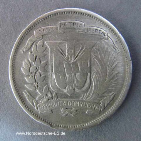 Dominikanische Republik Medio Peso Silbermünze 1937-1961