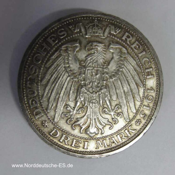 Deutsches Reich 3 Mark Mecklenburg-Schwerin - Jahrhundertfeier 1915 A