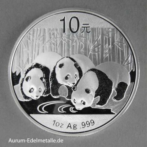 China Panda 10 Yuan 1 oz Silbermünze 2013