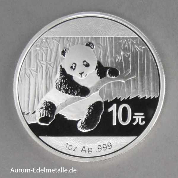 China Panda 10 Yuan 1 oz Silbermünze 2014