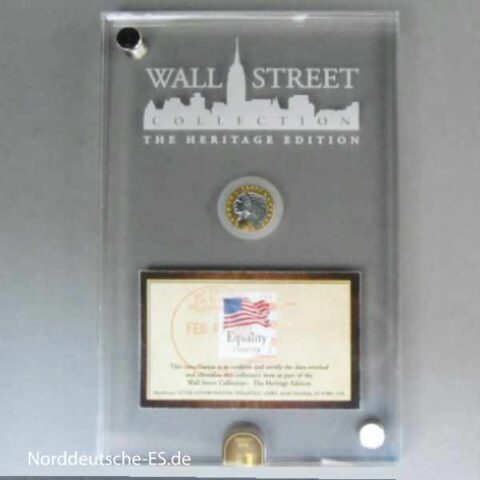 Wall Street Collection The Heritage Edition 2013 Gold Indian Head 2_5 $ Dollars platiniert