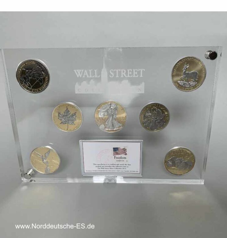 Wall Street Collection 7 x 1 oz Silber teilvergoldet 2013