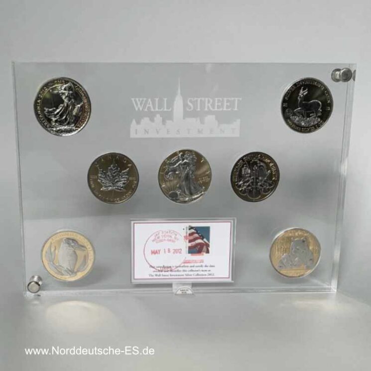 Wall Street Investment Silver Collection 7 x 1 oz Silber teilvergoldet 2012