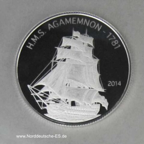 Kamerun 1000 Francs Segelschiff H.M.S. Agamemnon 1781