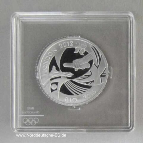 England 2 Pounds Silbermünze Olympische Spiele London 2012 Rio 2016 PP