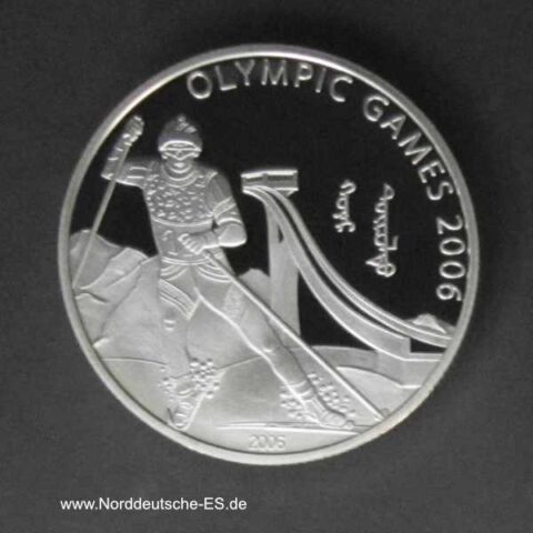 Mongolei 500 Togrog Silbermünze Olympische Winterspiele 2006