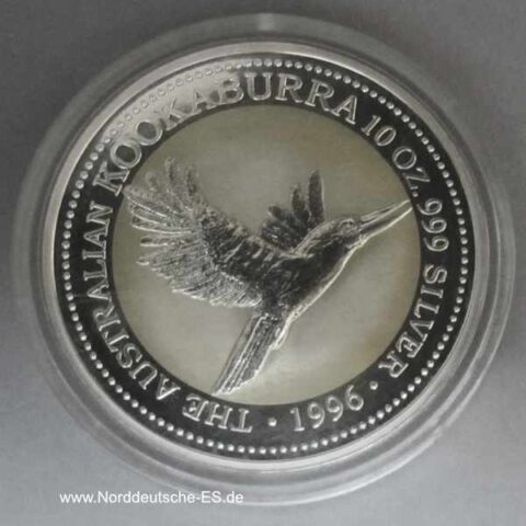 Australien Silbermünze 10 oz Kookaburra 1996