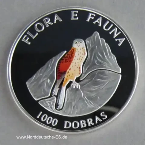 Sao Tome and Principe 1000 Dobras Flora E Fauna - Schwarzmilan 1995 - Teilkoloration