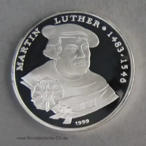 Togo 1000 Francs CFA Silber Martin Luther 1999