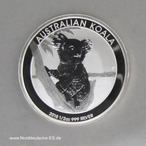 Australien 1_2 oz Koala 50 Cents Silbermünze 2015