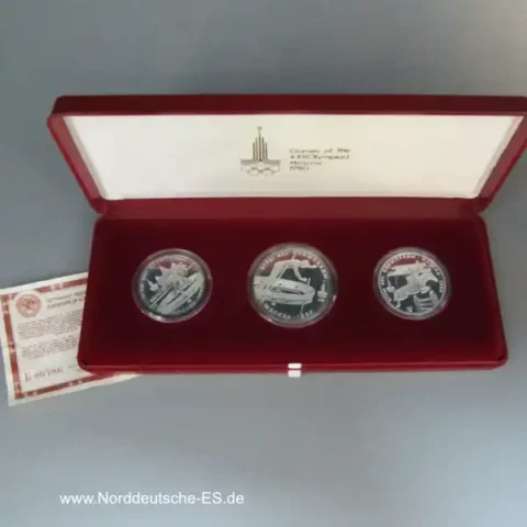 Russland Set Olympiade Moskau Silber 1980