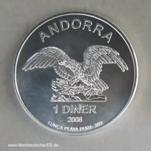 Andorra Eagle 1 Diner 2008 1 oz Silber
