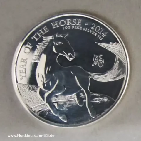 England 2 Pounds 1 oz Silber Lunar Year of the Horse 2014