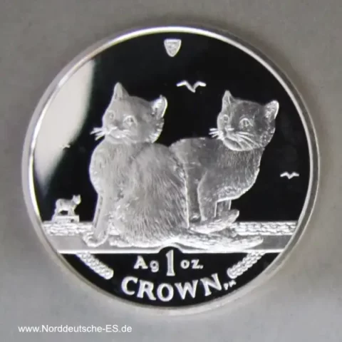 Isle of Man 1 Crown 1 oz Silber Cats Katzen 2003