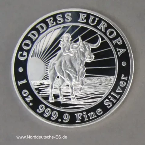 Tokelau 5 Dollars Göttin Europa 2022 Goddess Europa